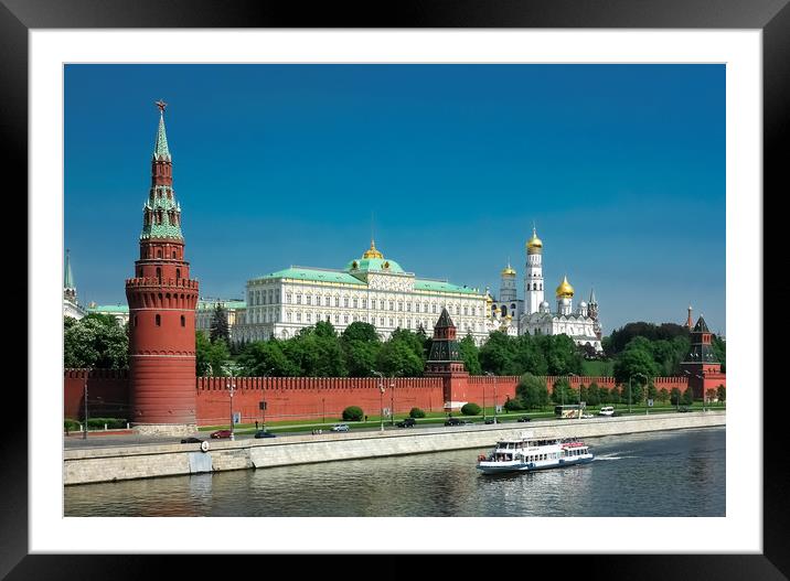 Panorama of Moscow Kremlin Framed Mounted Print by Valerii Soloviov