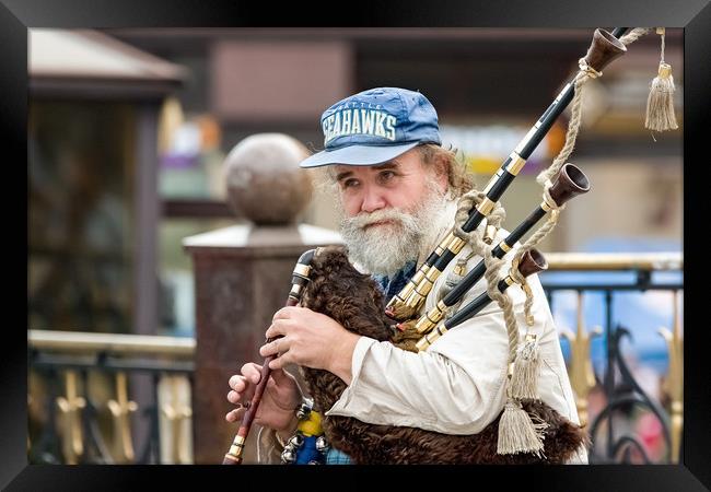 Musician-bagpiper. Framed Print by Valerii Soloviov