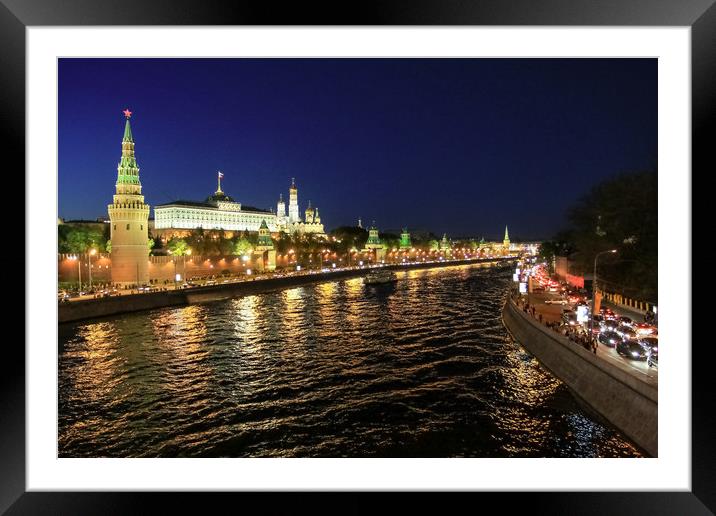 Panorama of Moscow Kremlin Framed Mounted Print by Valerii Soloviov