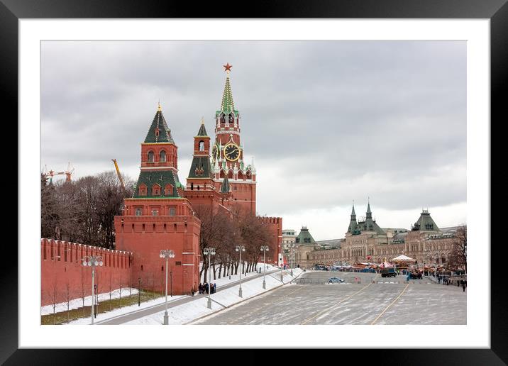 Spasskaya tower of the Kremlin. Framed Mounted Print by Valerii Soloviov
