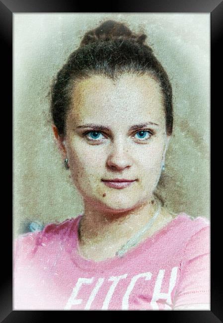 Portrait of a girl. Framed Print by Valerii Soloviov