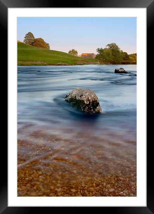 Majestic Sunset on the River Wharfe Framed Mounted Print by Jim Round