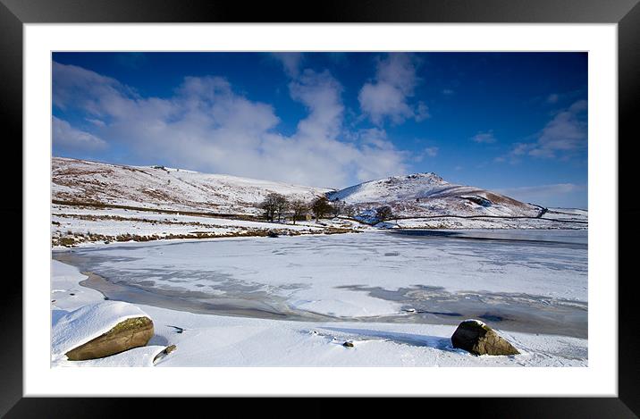 Serene Winter Morning at Embsay Reservoir Framed Mounted Print by Jim Round