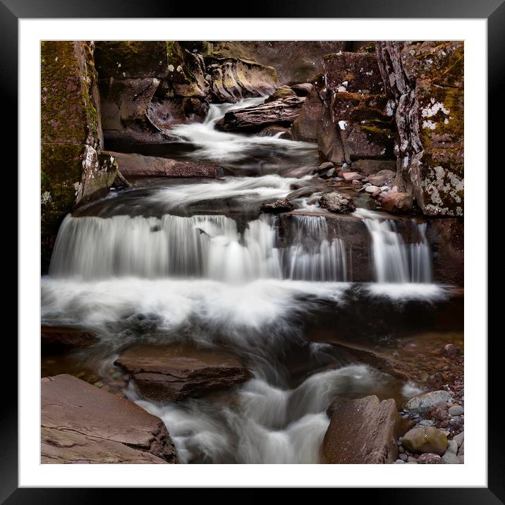 Majestic Bracklinn Falls Framed Mounted Print by Jim Round