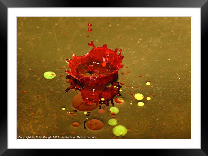 WATER DROPLET Framed Mounted Print by Philip Gough