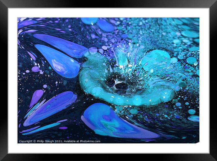 Blue Motion Framed Mounted Print by Philip Gough