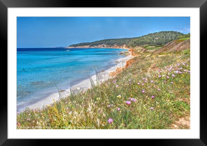 Menorca Beach Framed Mounted Print by Philip Gough
