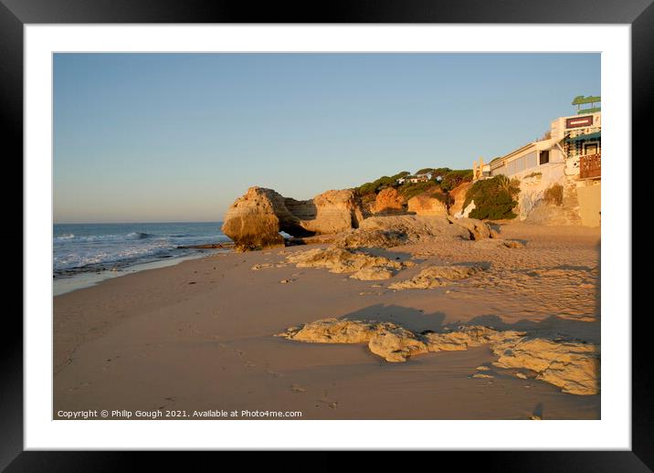 Beach In Portugal Framed Mounted Print by Philip Gough