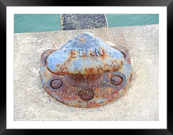 Iron Fixture on West Bay in Dorset Framed Mounted Print by Philip Gough