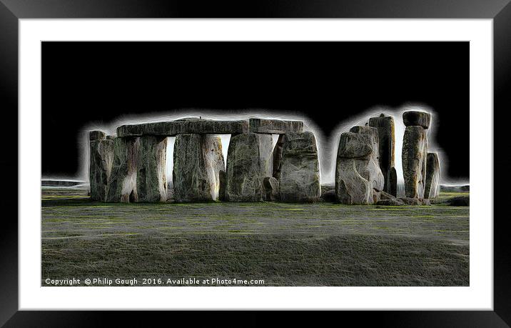 Stonehenge Mystery Framed Mounted Print by Philip Gough