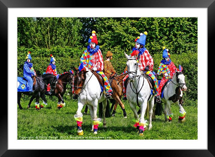 CLOWN RIDERS Framed Mounted Print by Philip Gough