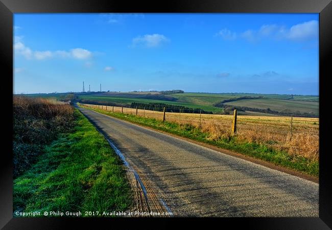 The Long Road Framed Print by Philip Gough