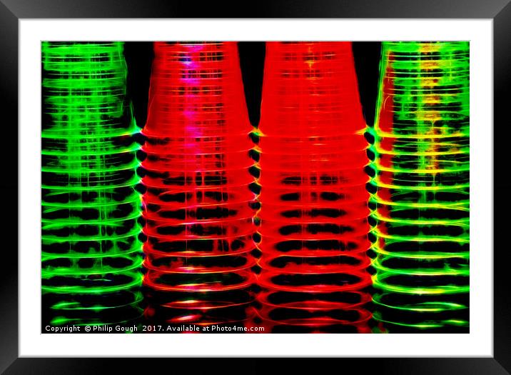 Plastic Cups Framed Mounted Print by Philip Gough