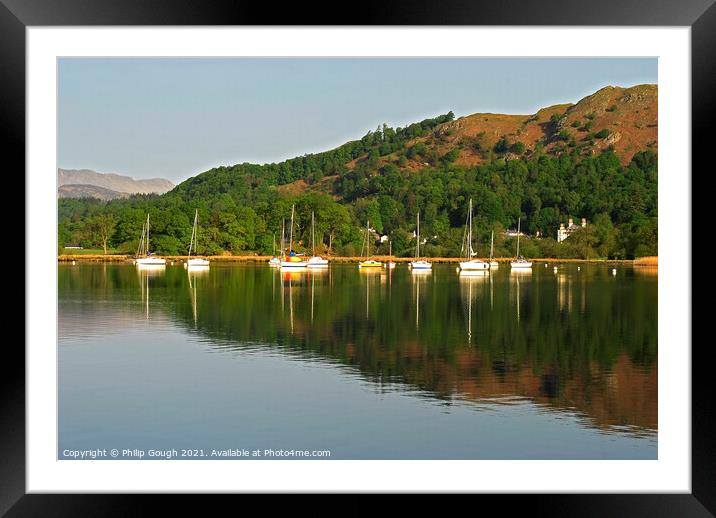 Beauty on the lake Framed Mounted Print by Philip Gough