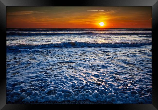 Colorful sunrise over the sea Framed Print by Ragnar Lothbrok