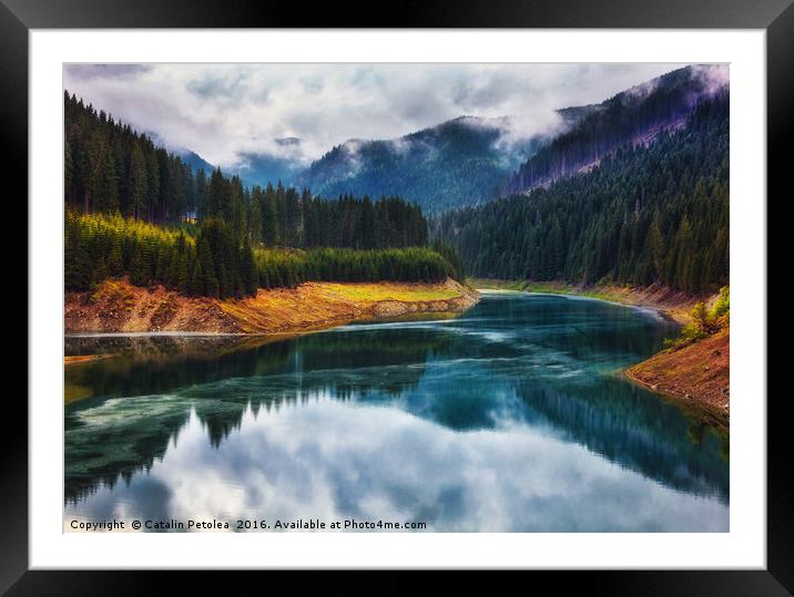 Lake Galbenu in Romania Framed Mounted Print by Ragnar Lothbrok