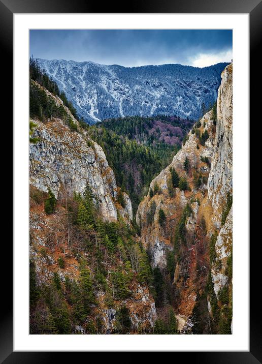 Canyon and mountain range Framed Mounted Print by Ragnar Lothbrok