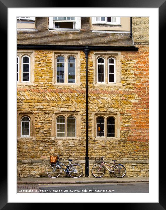 Bikes at Trinity College Cambridge  Framed Mounted Print by Joseph Clemson