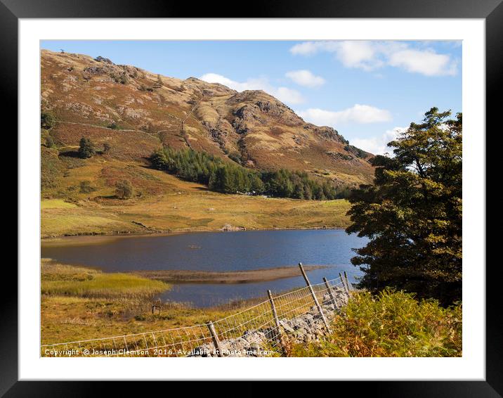 Blea Tarn and Lingmoor Fell Framed Mounted Print by Joseph Clemson