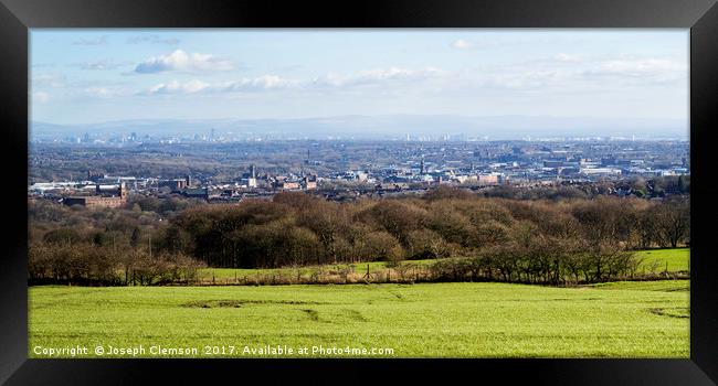 Bolton skyline panorama Framed Print by Joseph Clemson