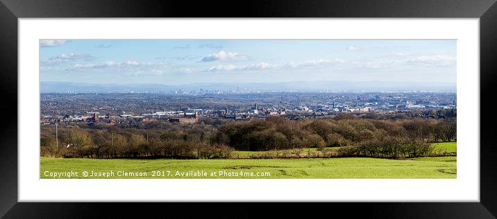 Bolton and Greater Manchester panorama Framed Mounted Print by Joseph Clemson