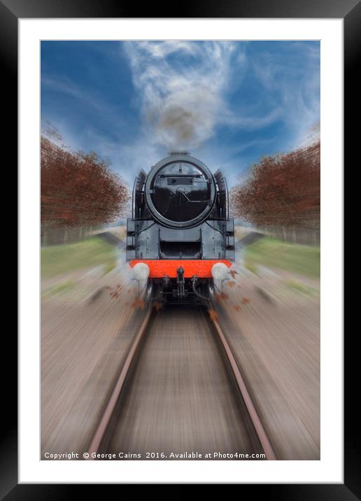 Full Steam Ahead Framed Mounted Print by George Cairns