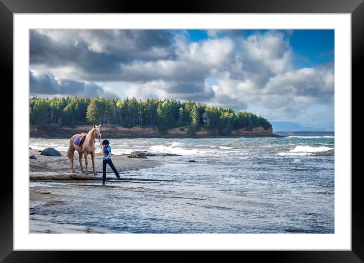 You can lead a horse to water Framed Mounted Print by George Cairns
