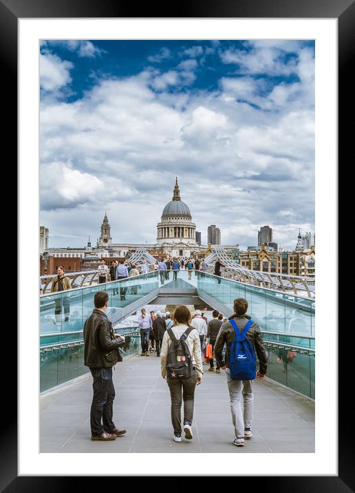Bridge to St Pauls Framed Mounted Print by George Cairns