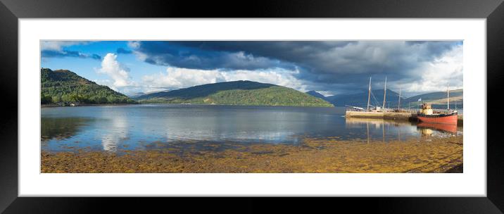 Panorama of Inveraray coast in Scotland Framed Mounted Print by George Cairns
