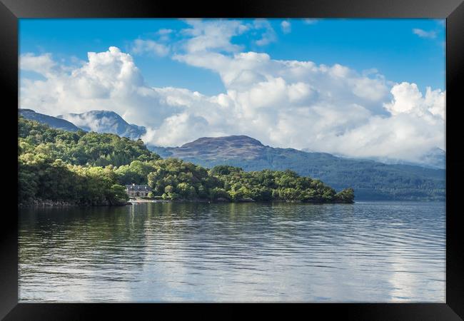 The hills of Loch Lomond Framed Print by George Cairns