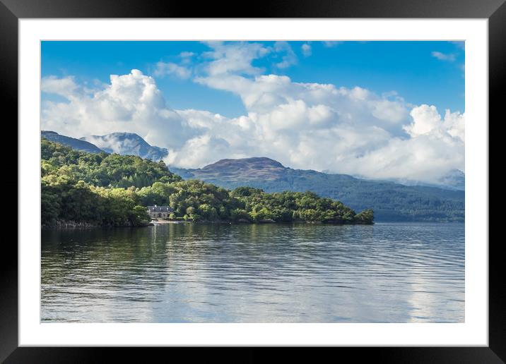 The hills of Loch Lomond Framed Mounted Print by George Cairns