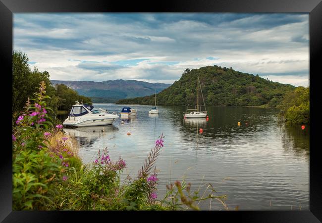 Boats on Loch Lomond Framed Print by George Cairns