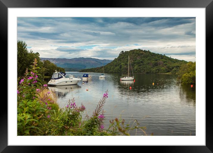 Boats on Loch Lomond Framed Mounted Print by George Cairns