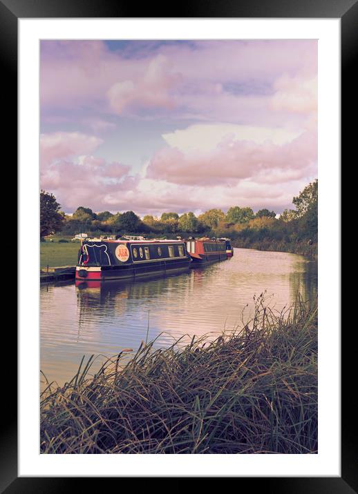 Travel by barge Framed Mounted Print by George Cairns