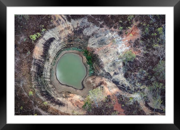 The Waterhole Framed Mounted Print by Janette Hill