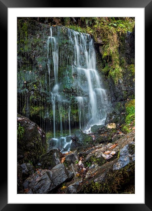 Waterfall portrait Framed Mounted Print by Janette Hill