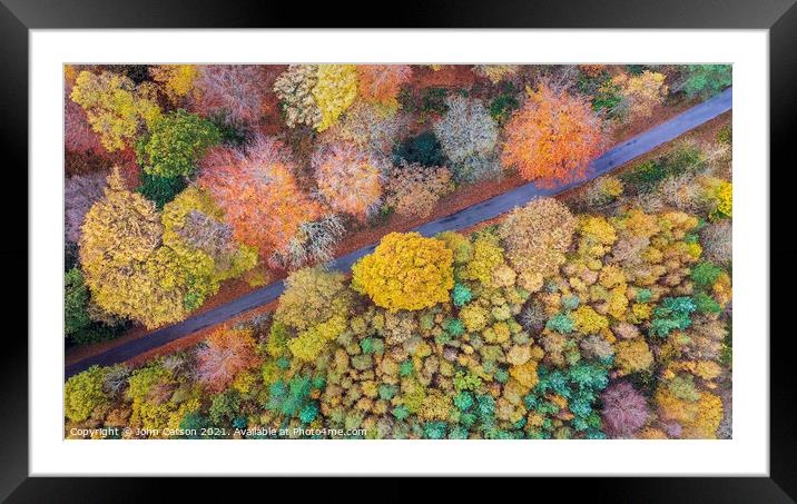 A Kaleidoscope of Autumn Colours Framed Mounted Print by John Carson