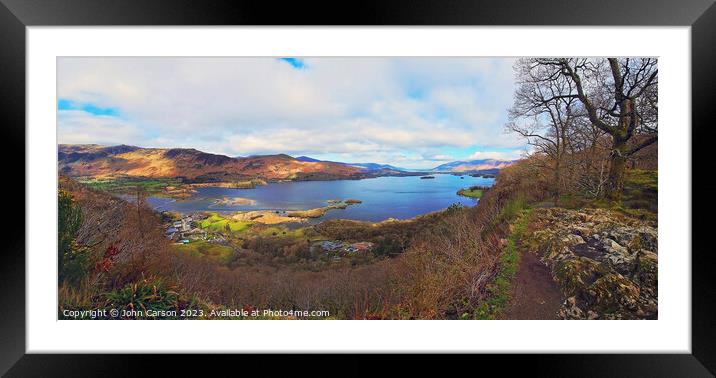 Enchanting Derwent Waters Framed Mounted Print by John Carson