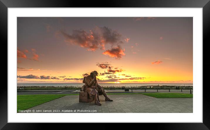 Tommy. 1101 sunrise Framed Mounted Print by John Carson