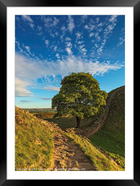 The Sycamore Gap Framed Mounted Print by John Carson