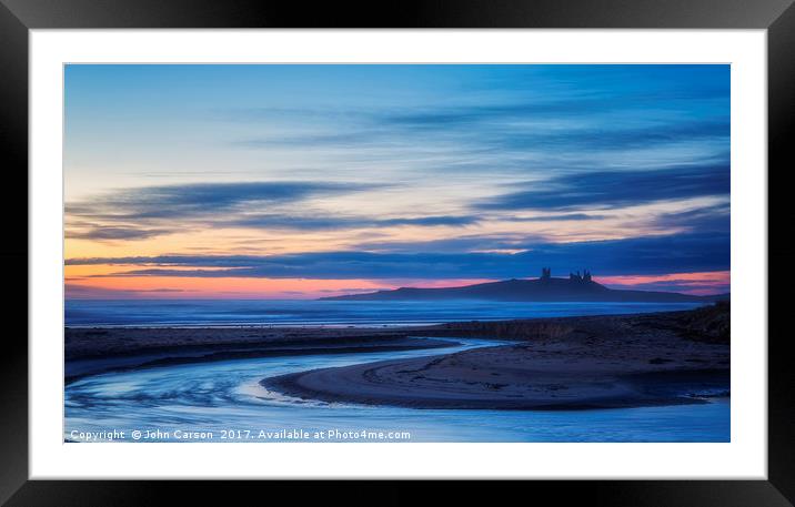 Embrace the Serenity of Northumberlands Coastal Su Framed Mounted Print by John Carson