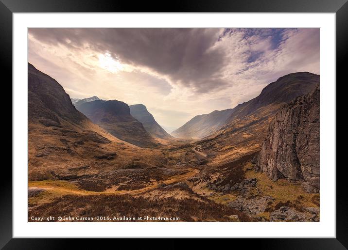 Majestic Scottish Highlands Framed Mounted Print by John Carson