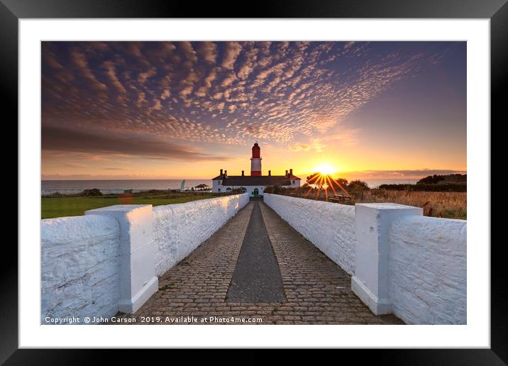 The Majestic and Innovative Souter Lighthouse Framed Mounted Print by John Carson