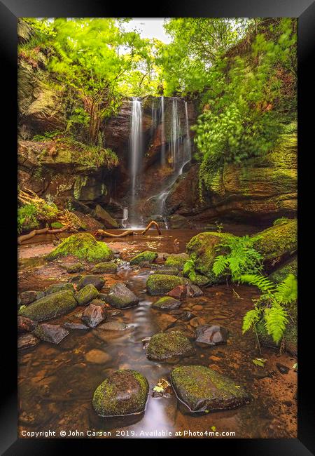 The Enchanting Routin Linn Waterfall Framed Print by John Carson