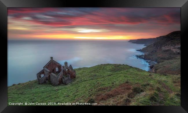 Smugglers Bothy Framed Print by John Carson