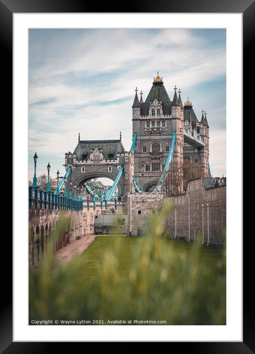 Tower Bridge  Framed Mounted Print by Wayne Lytton