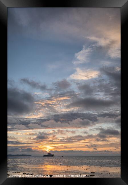 Whitstable Sunset Framed Print by Wayne Lytton