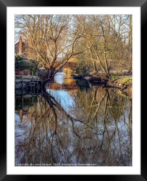 River Reflections Framed Mounted Print by Wayne Lytton