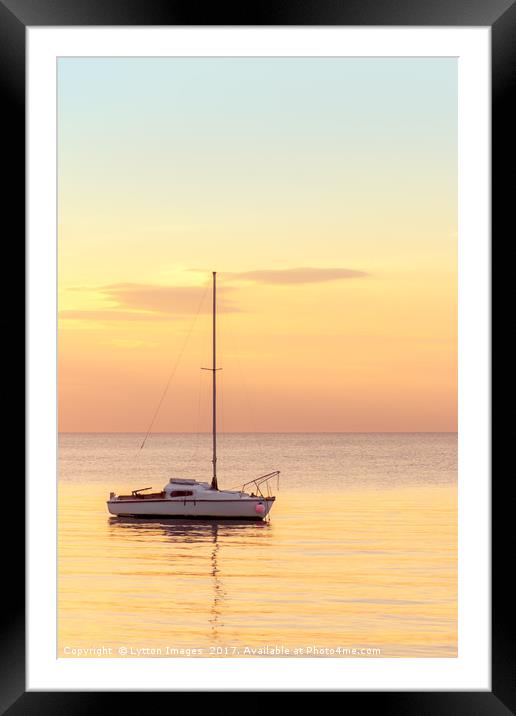 Lonely boat Framed Mounted Print by Wayne Lytton