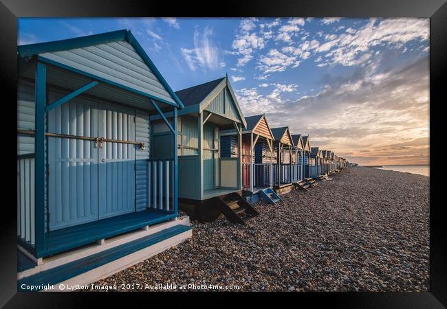 Kent Beach hut collection 3 Framed Print by Wayne Lytton